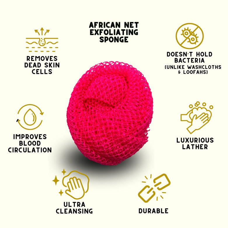 African Net Exfoliating Bath Sponge - SAPO