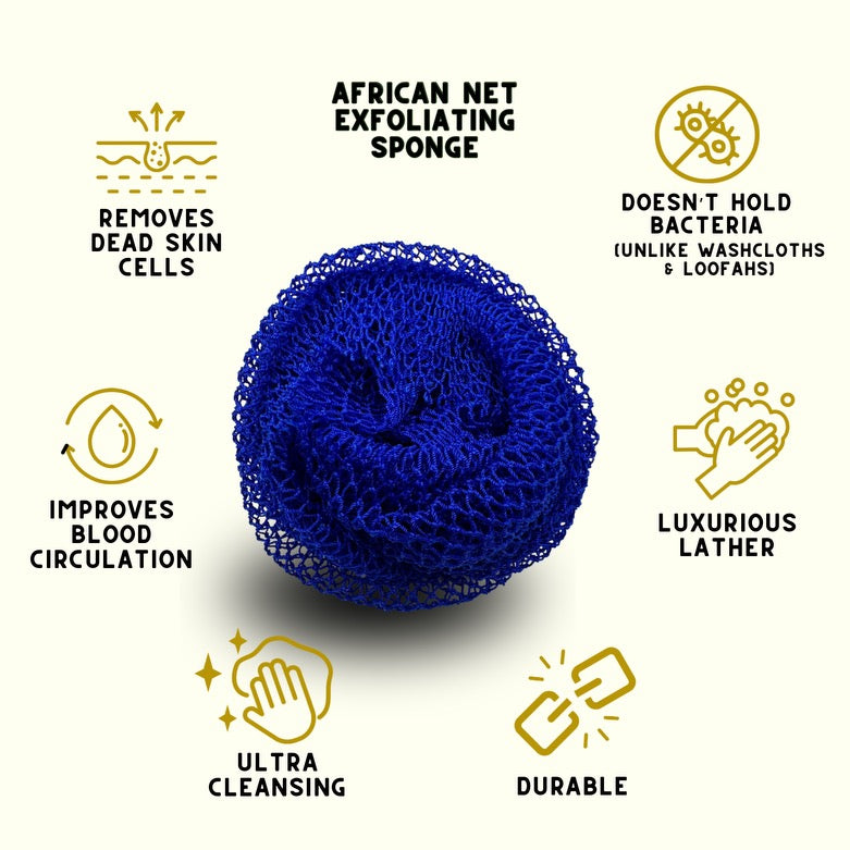 African Net Exfoliating Bath Sponge - SAPO