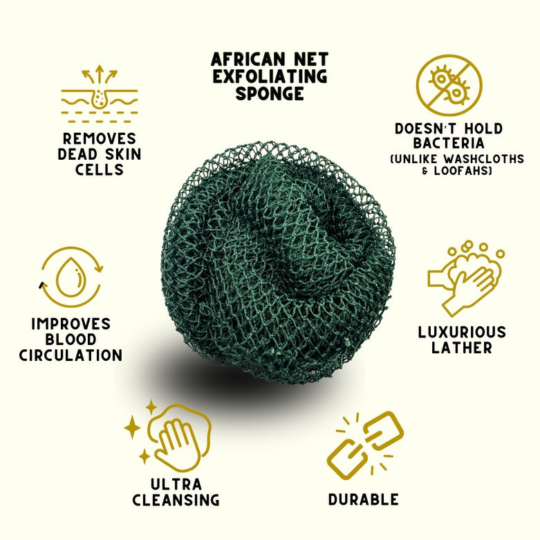 African Net Exfoliating Bath Sponge - SAPO – Sankofa Essentials