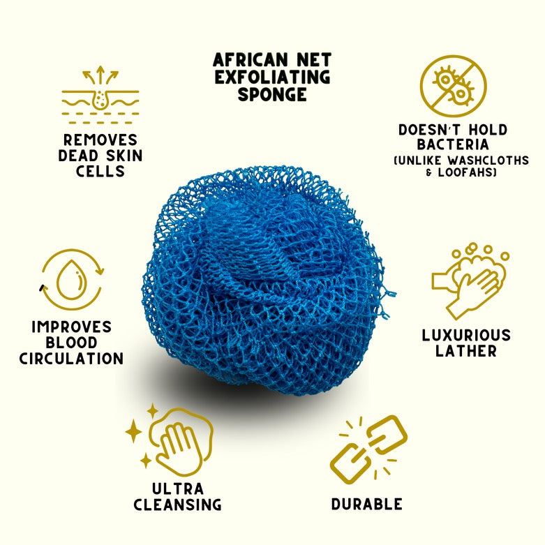 African Net Exfoliating Bath Sponge - SAPO