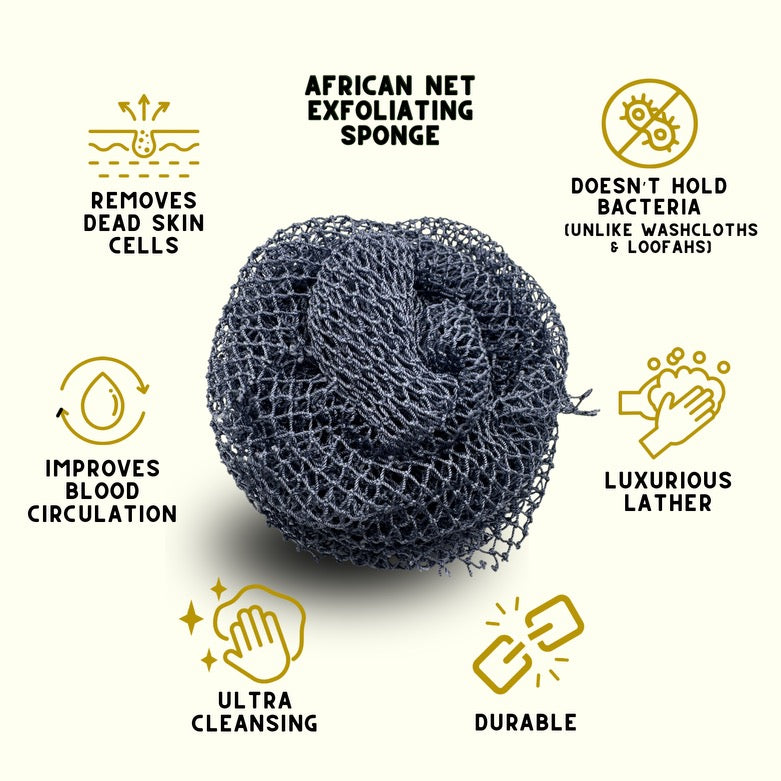 African Net Exfoliating Bath Sponge - SAPO