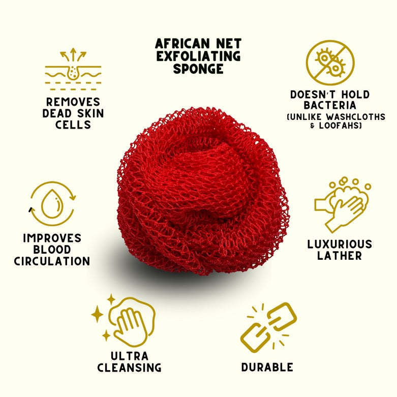 African Net Exfoliating Bath Sponge - SAPO