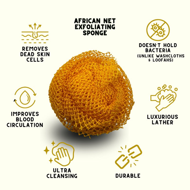 African Net Exfoliating Bath Sponge - SAPO