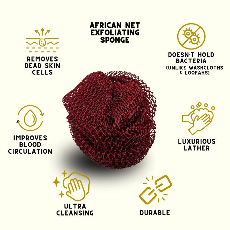 African Net Exfoliating Bath Sponge - SAPO – Sankofa Essentials