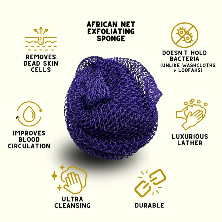 African Net Exfoliating Bath Sponge - SAPO