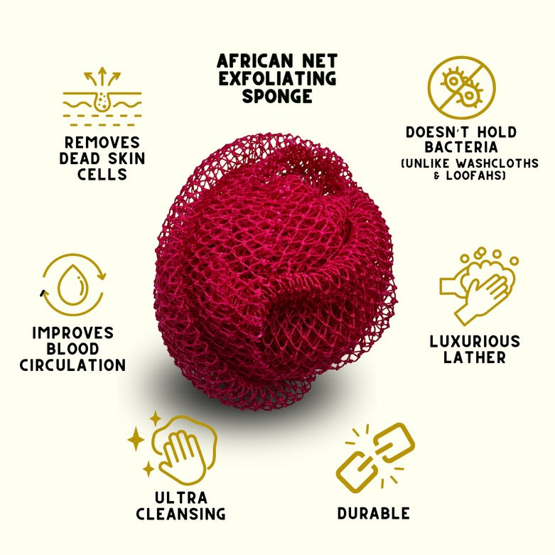 African Net Exfoliating Bath Sponge - SAPO