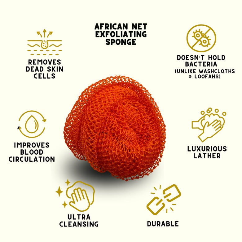 African Net Exfoliating Bath Sponge - SAPO