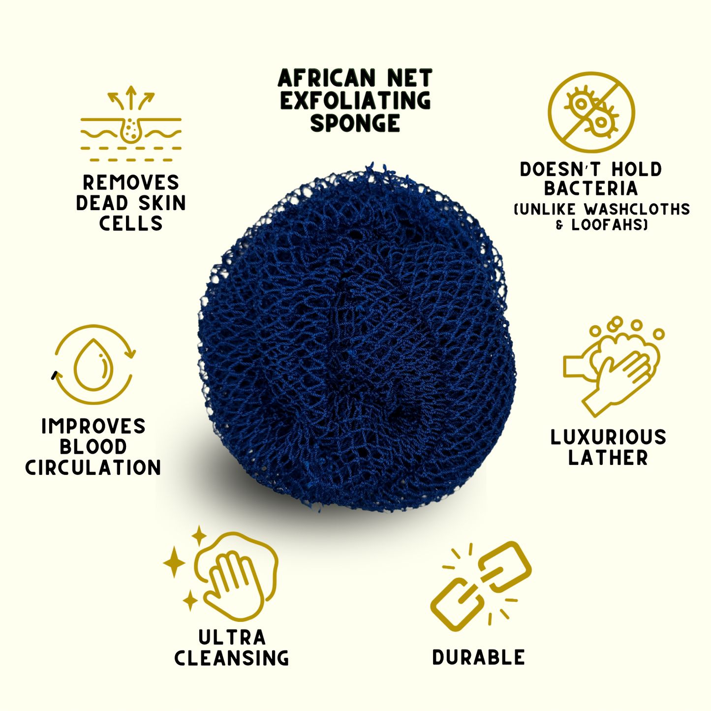 African Net Exfoliating Bath Sponge - SAPO