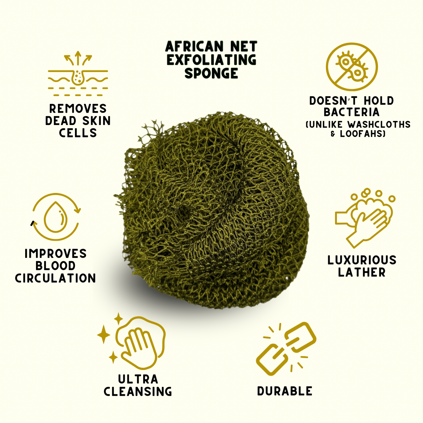 African Net Exfoliating Bath Sponge - SAPO