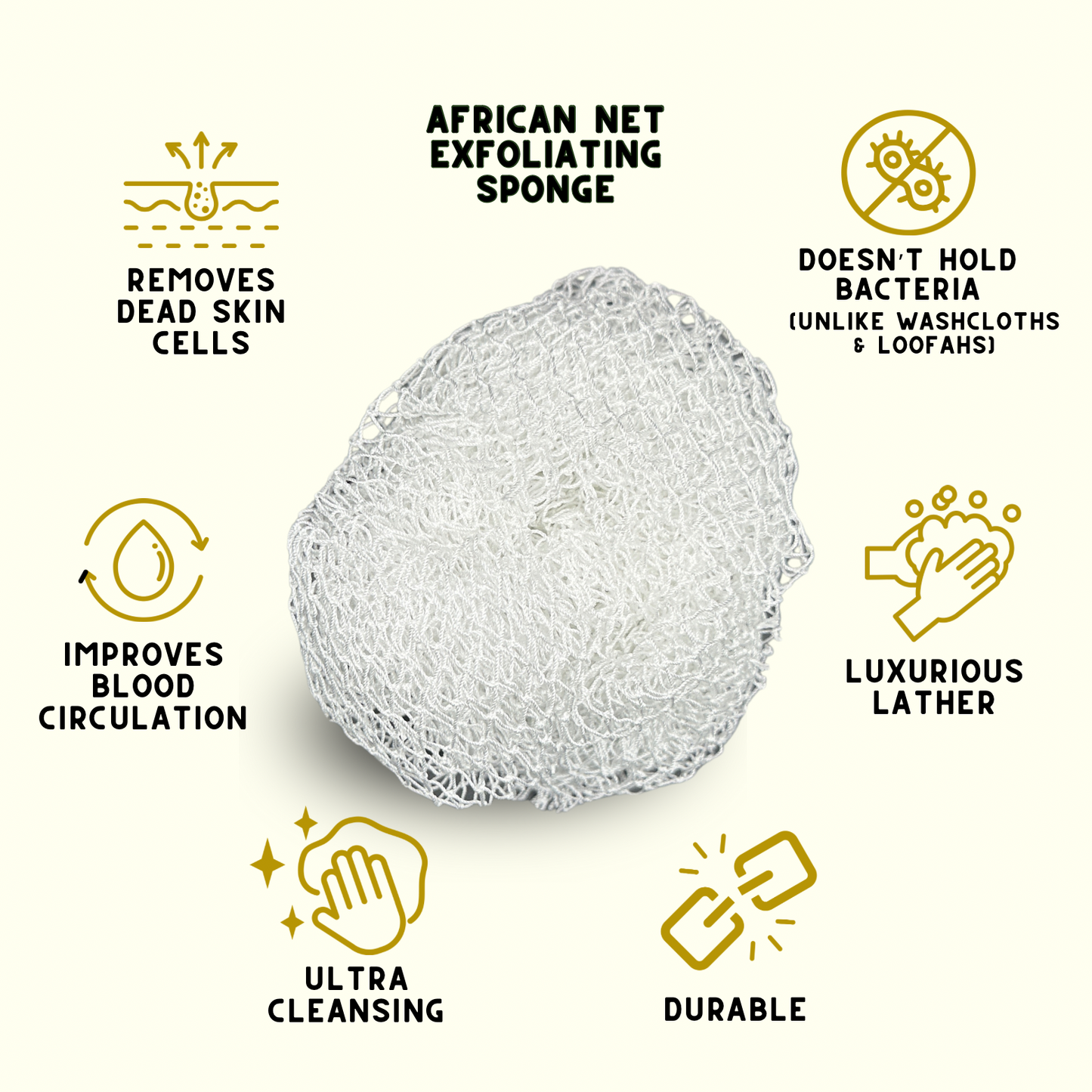 African Net Exfoliating Bath Sponge - SAPO